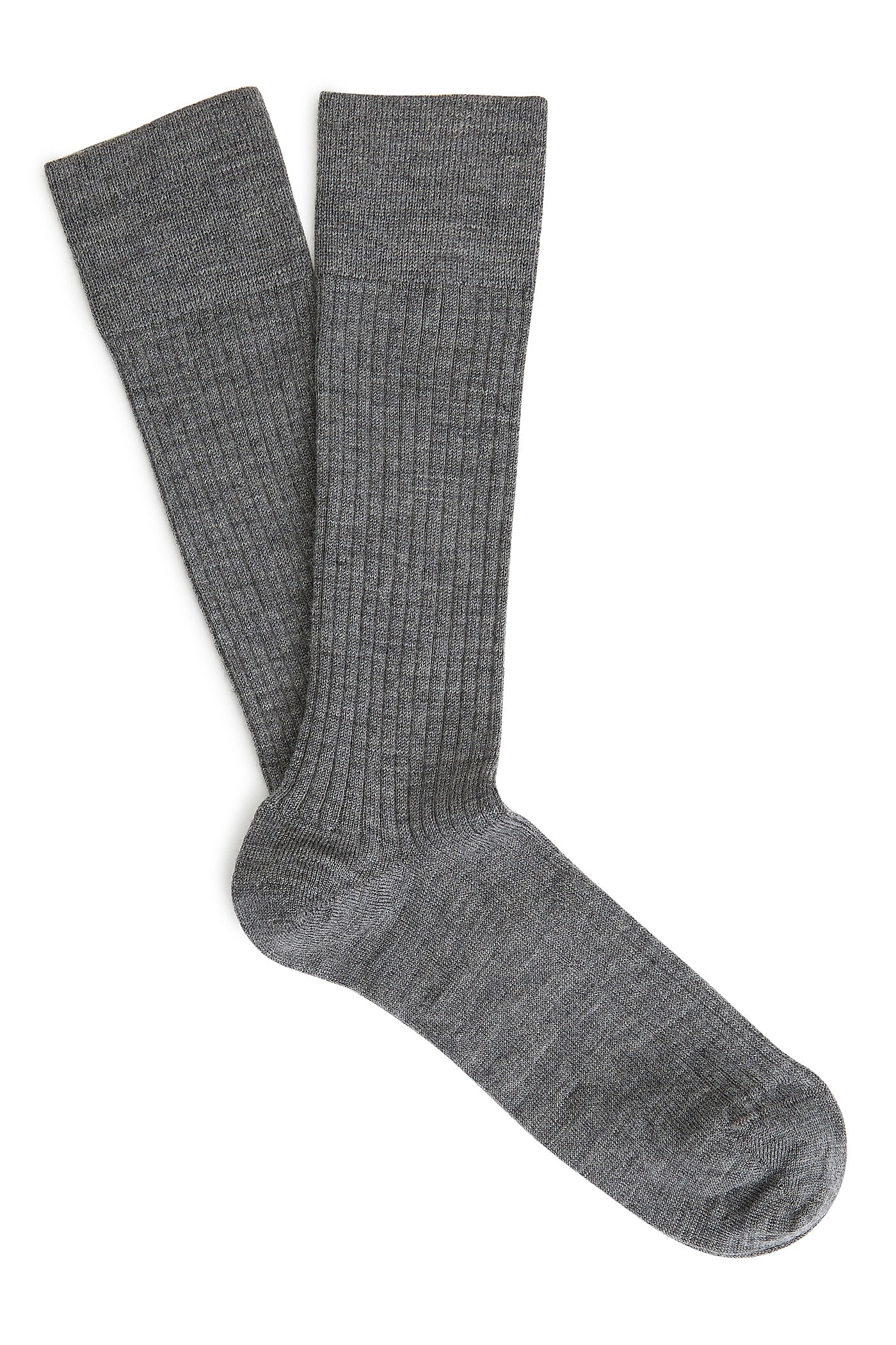 Mid Grey Mid Calf Lightweight Wool Socks