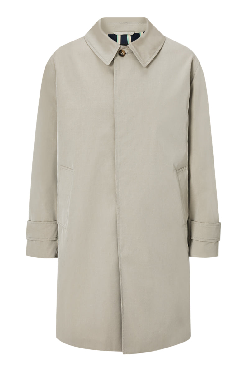 Stone Stripe Lined Rain Mac