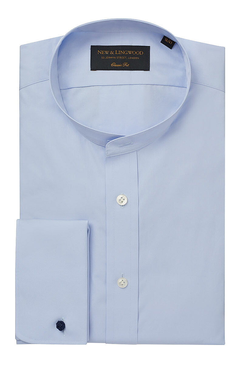 Sky Classic Fit Neckband Poplin Shirt