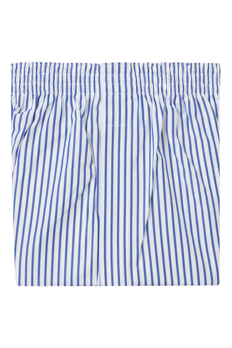 Navy & White Candy Stripe Cotton Boxer Shorts