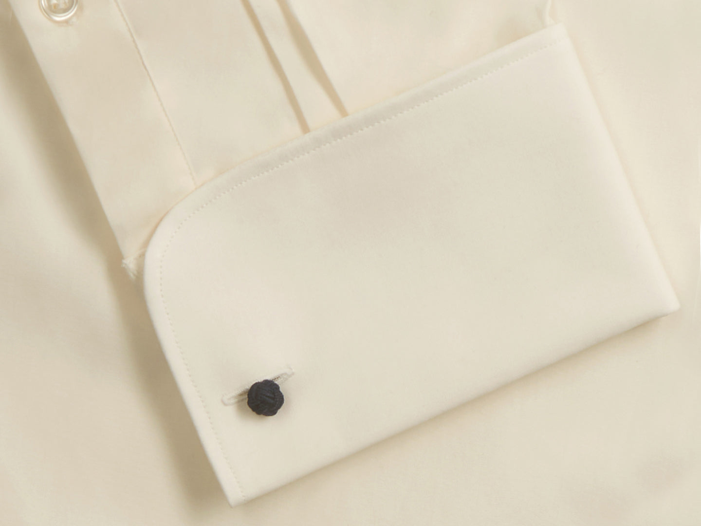 Cream Poplin Double Cuff