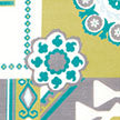 Olive & Teal Mosaic Print Cotton Bandana
