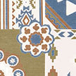 Brown & Navy Mosaic Print Cotton Bandana