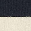 Navy & Cream Stripe Lambswool Knitted Polo