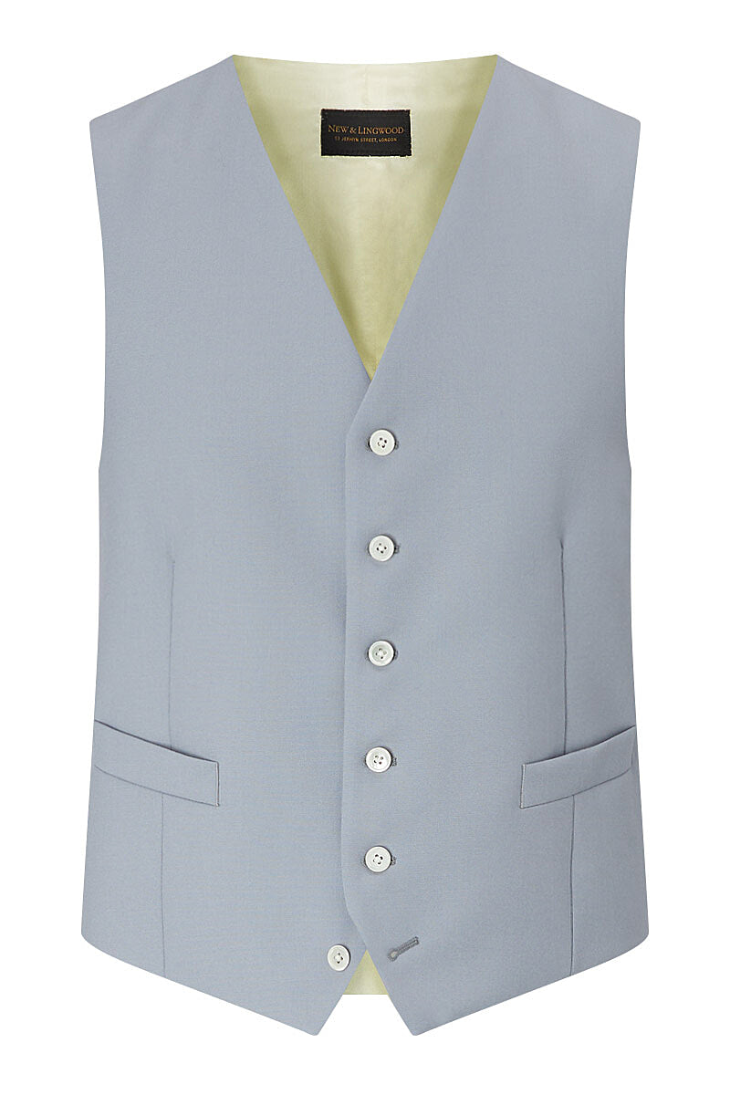Dove Single Breasted Wool Waistcoat