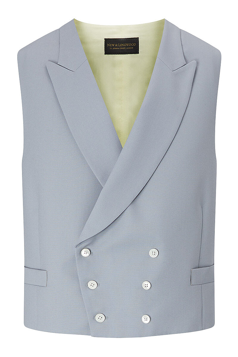 Dove Double Breasted Wool Waistcoat