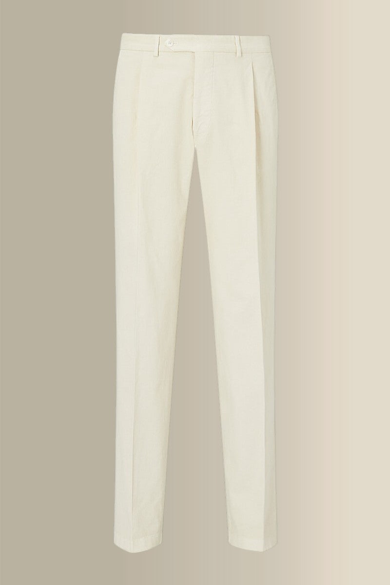 Ivory Single Pleat Chinos – New and Lingwood