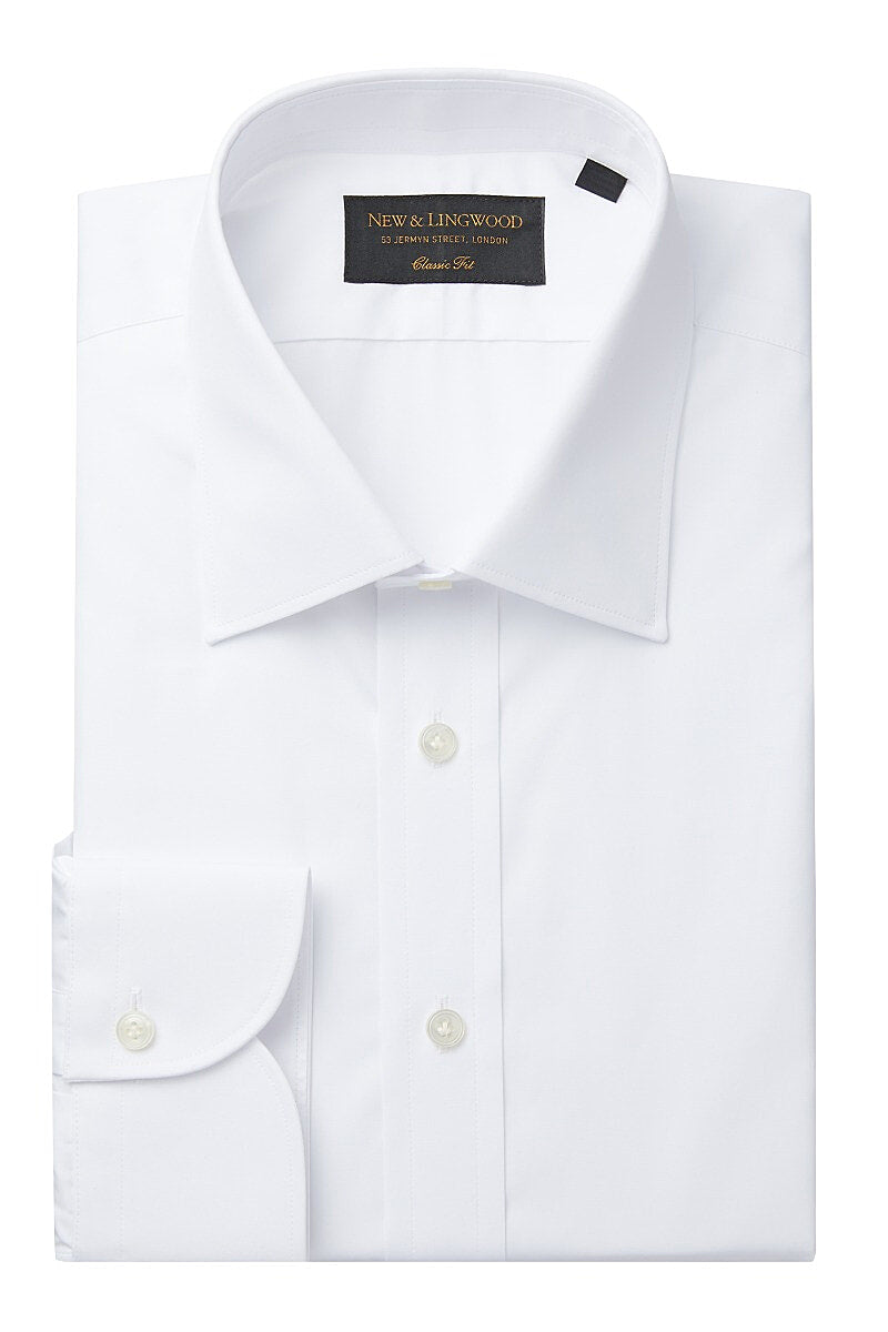 White St James' Collar Classic Fit Single Cuff Poplin Shirt