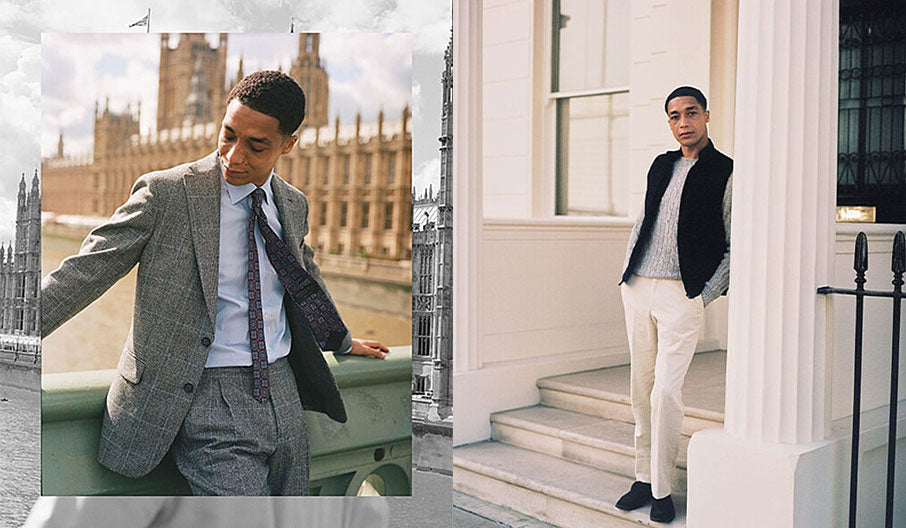 Man in suit and smart casual clothes in London