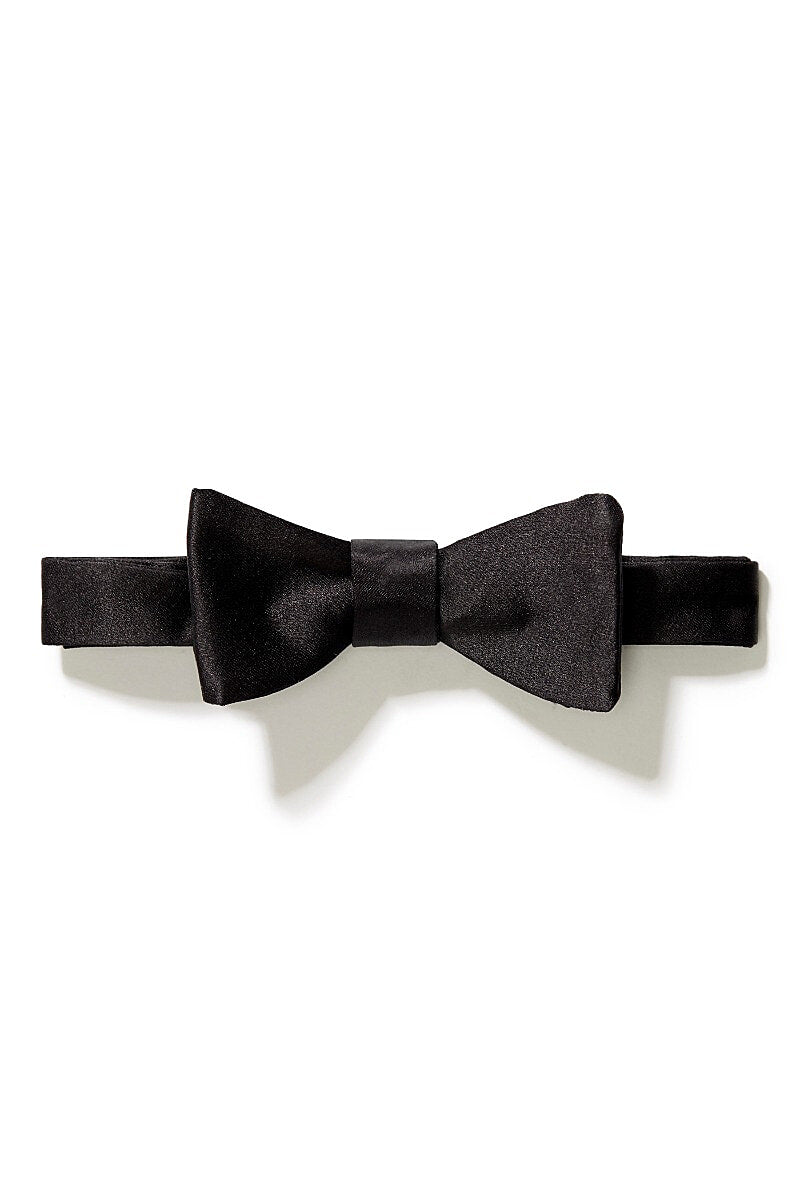 Silk Satin Slim Sized Self-Tie Bow Tie