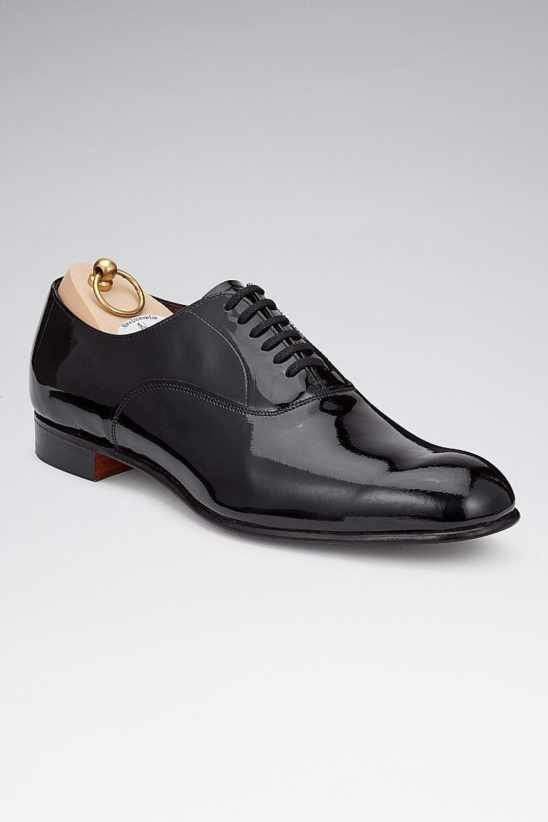 Black 6 Tie Patent Leather Dress Shoes