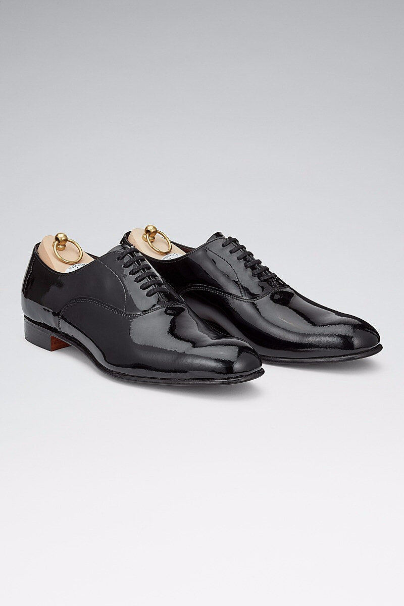 Black 6 Tie Patent Leather Dress Shoes