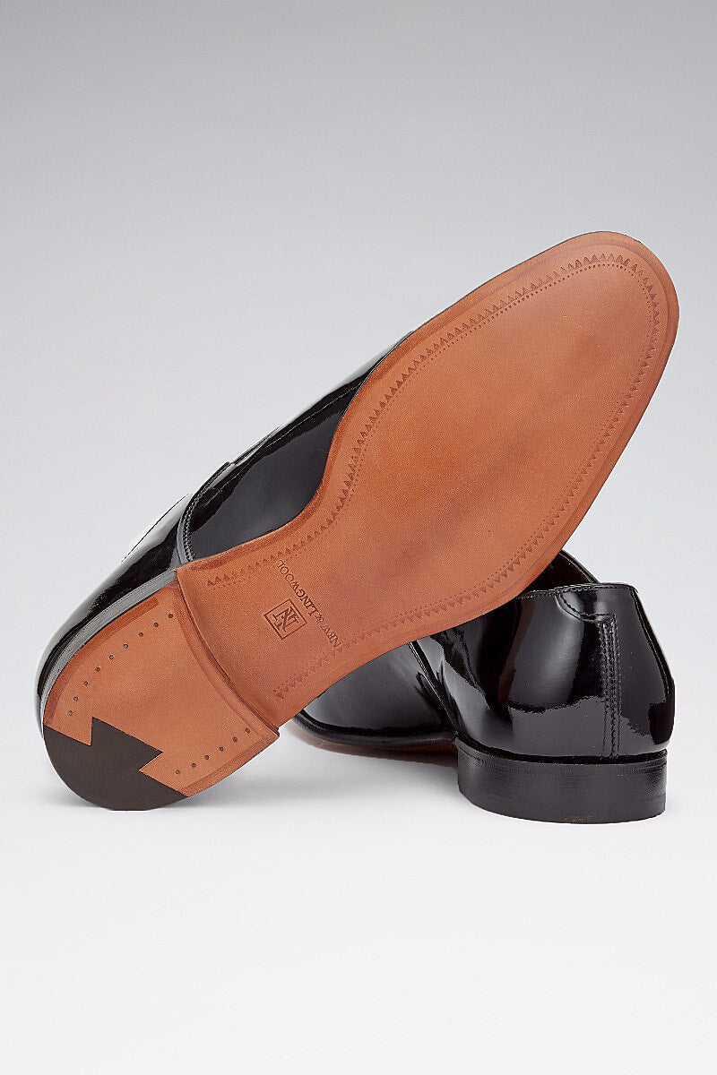 Black 6 Tie Patent Leather Dress Shoes