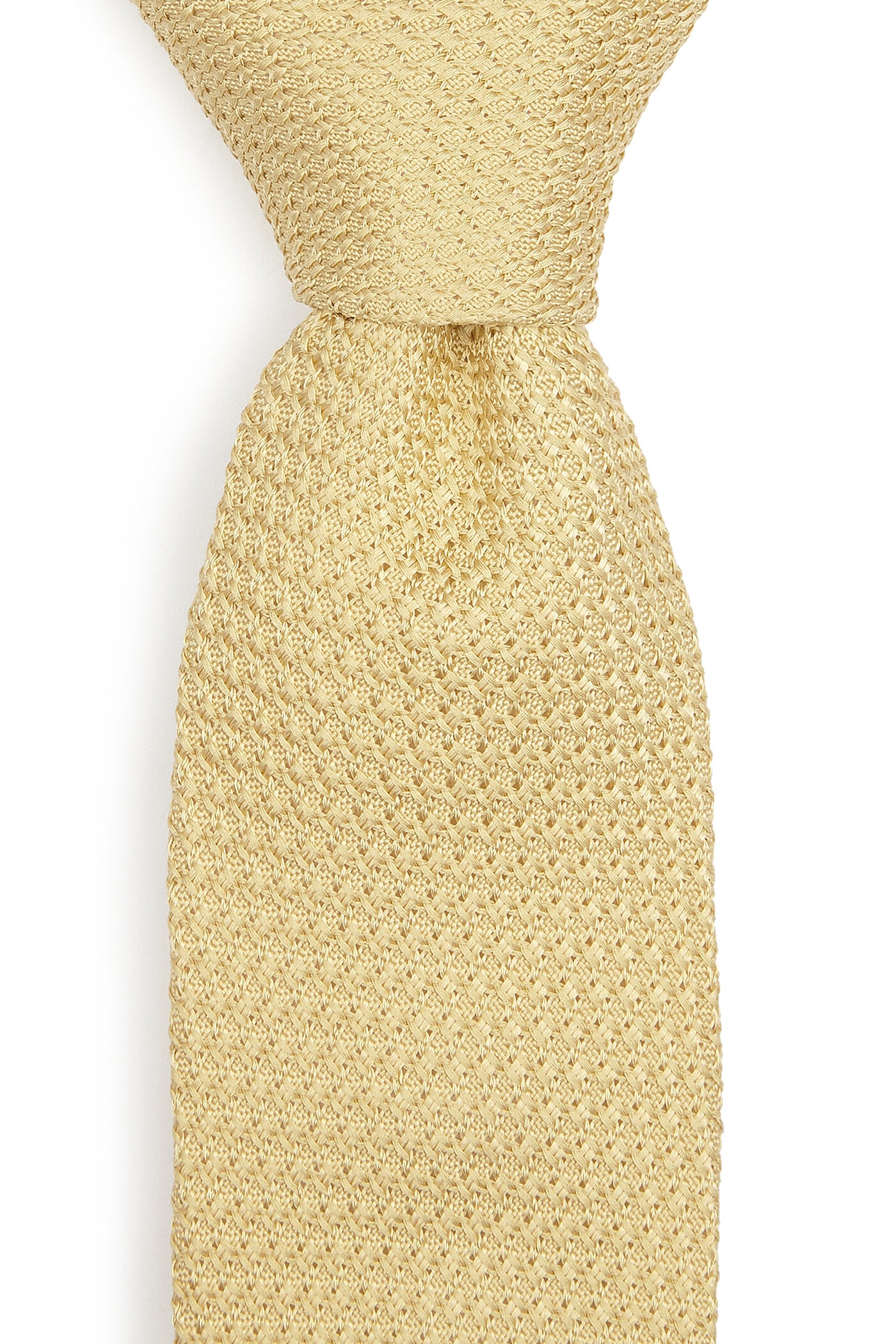 Yellow Large Weave Grenadine Silk Tie