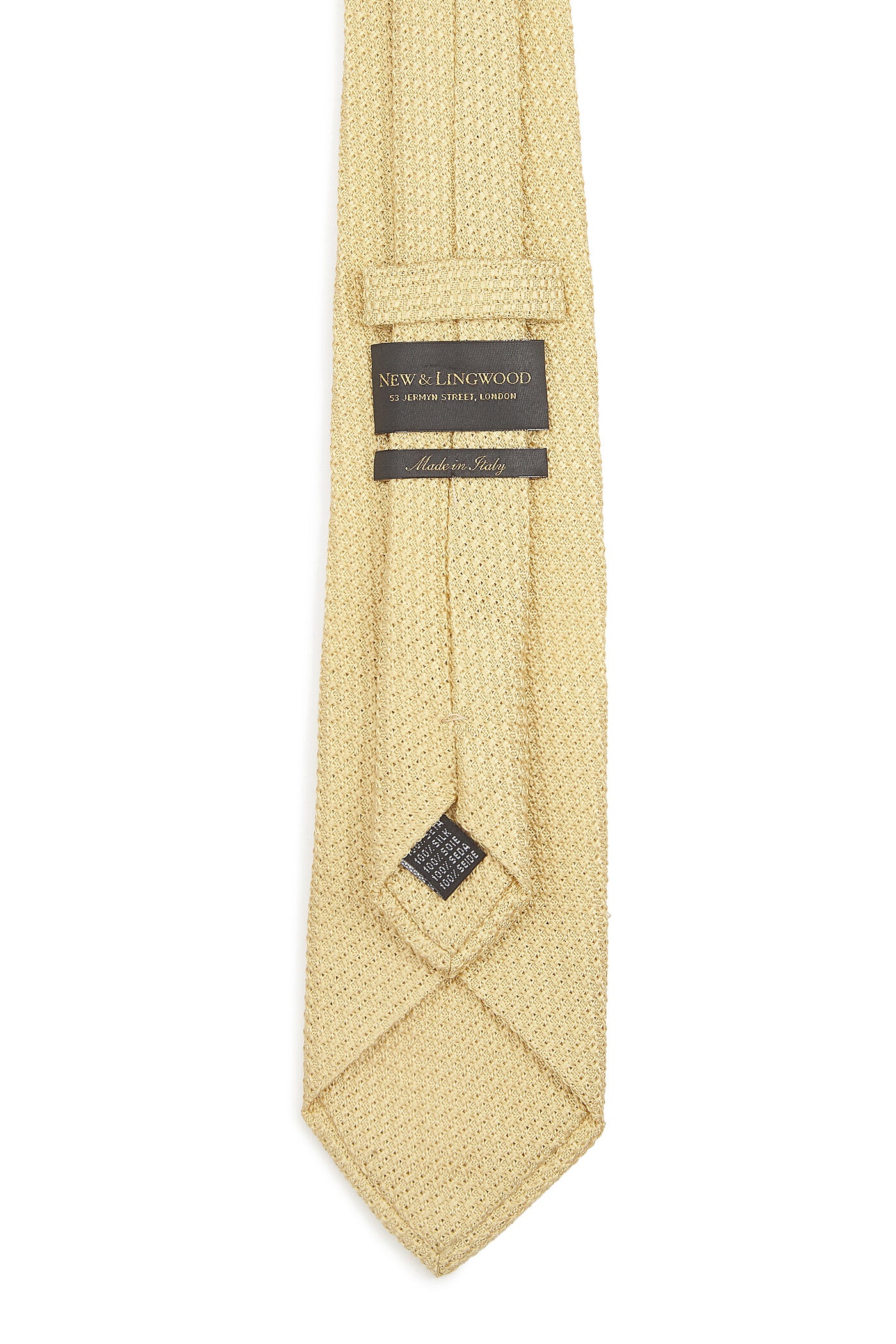 Yellow Large Weave Grenadine Silk Tie