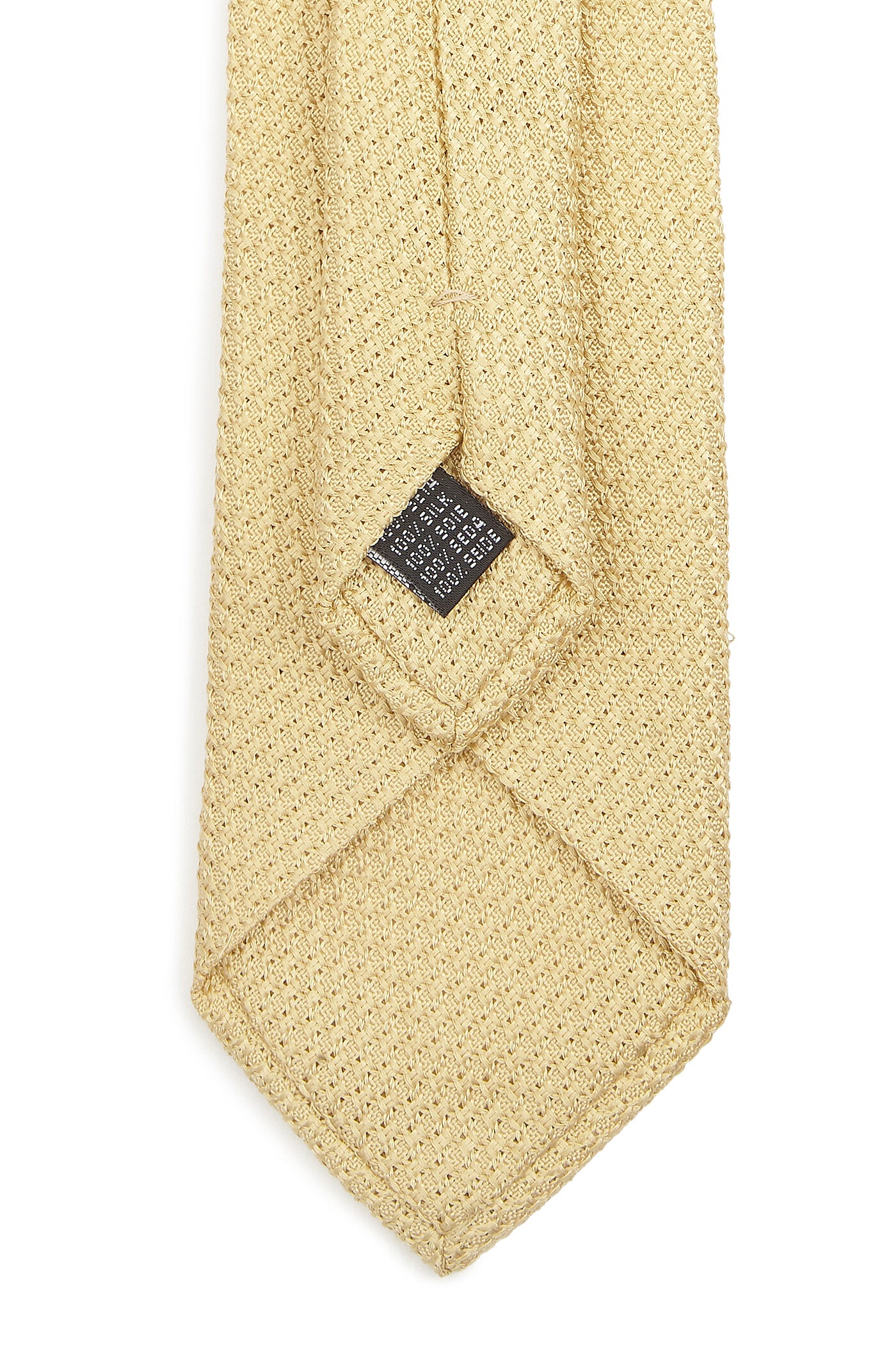Yellow Large Weave Grenadine Silk Tie