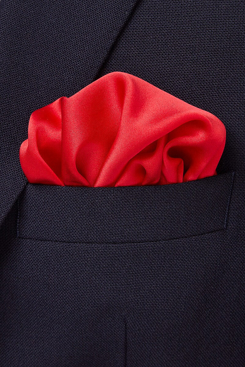 Pink Plain Silk Pocket Square