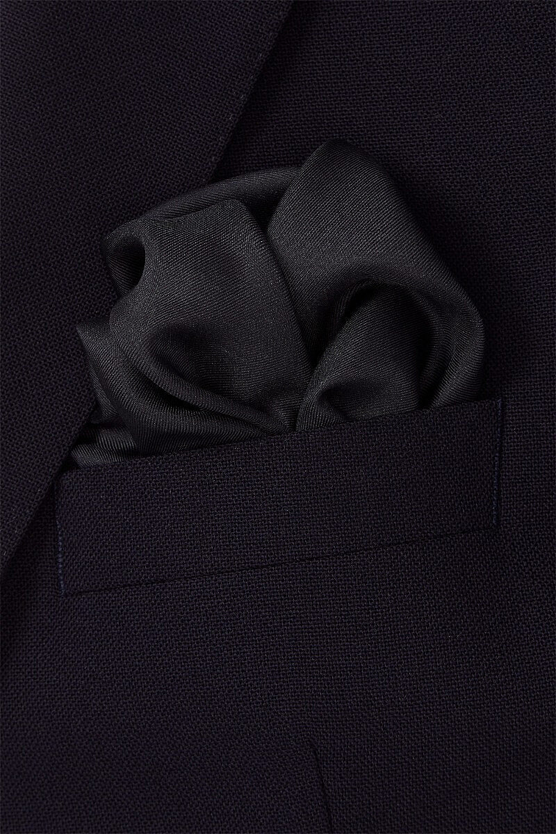 Black & White Shoestring Silk Pocket Square