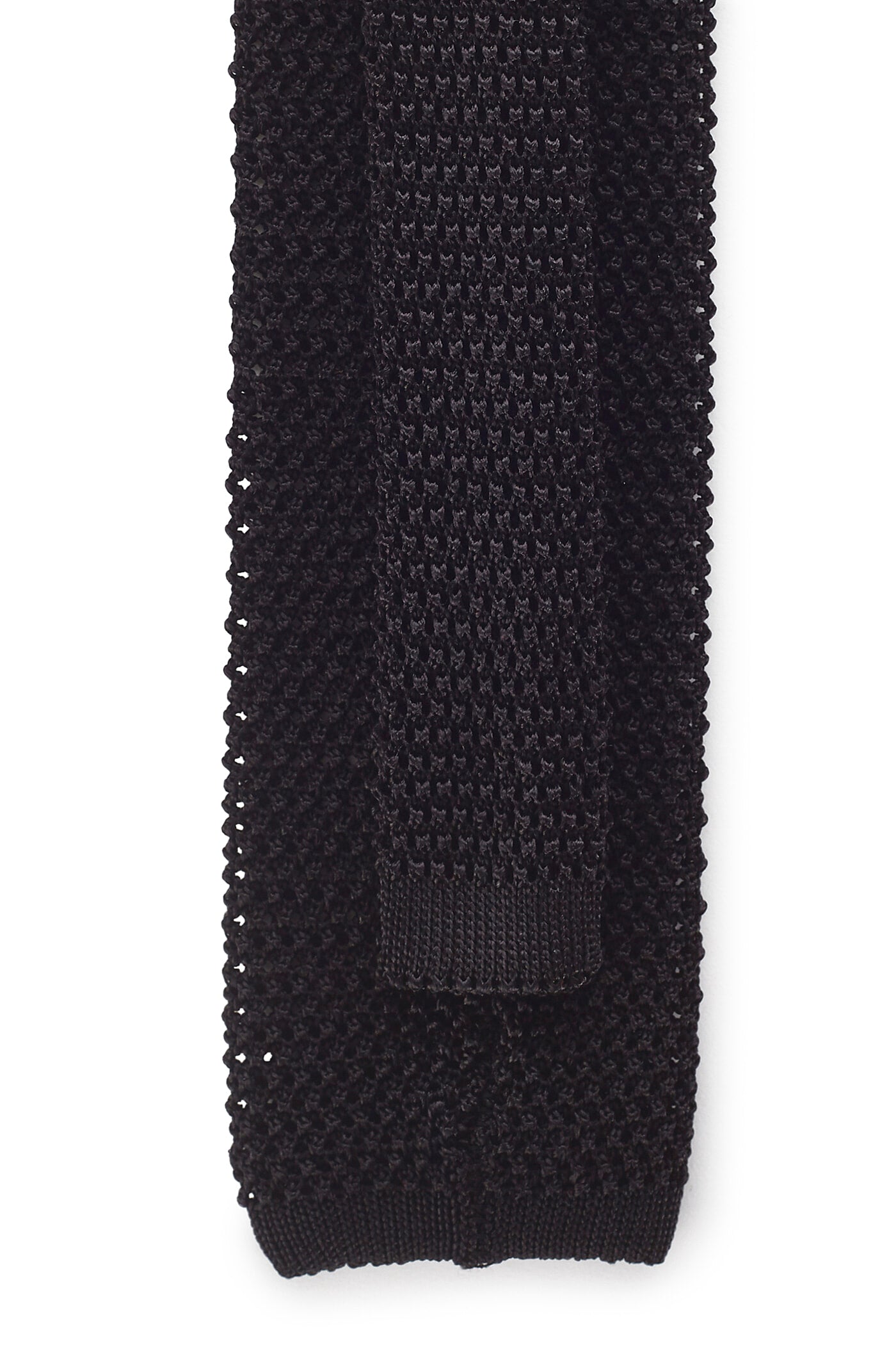Black & Grey Spot Knitted Silk Tie