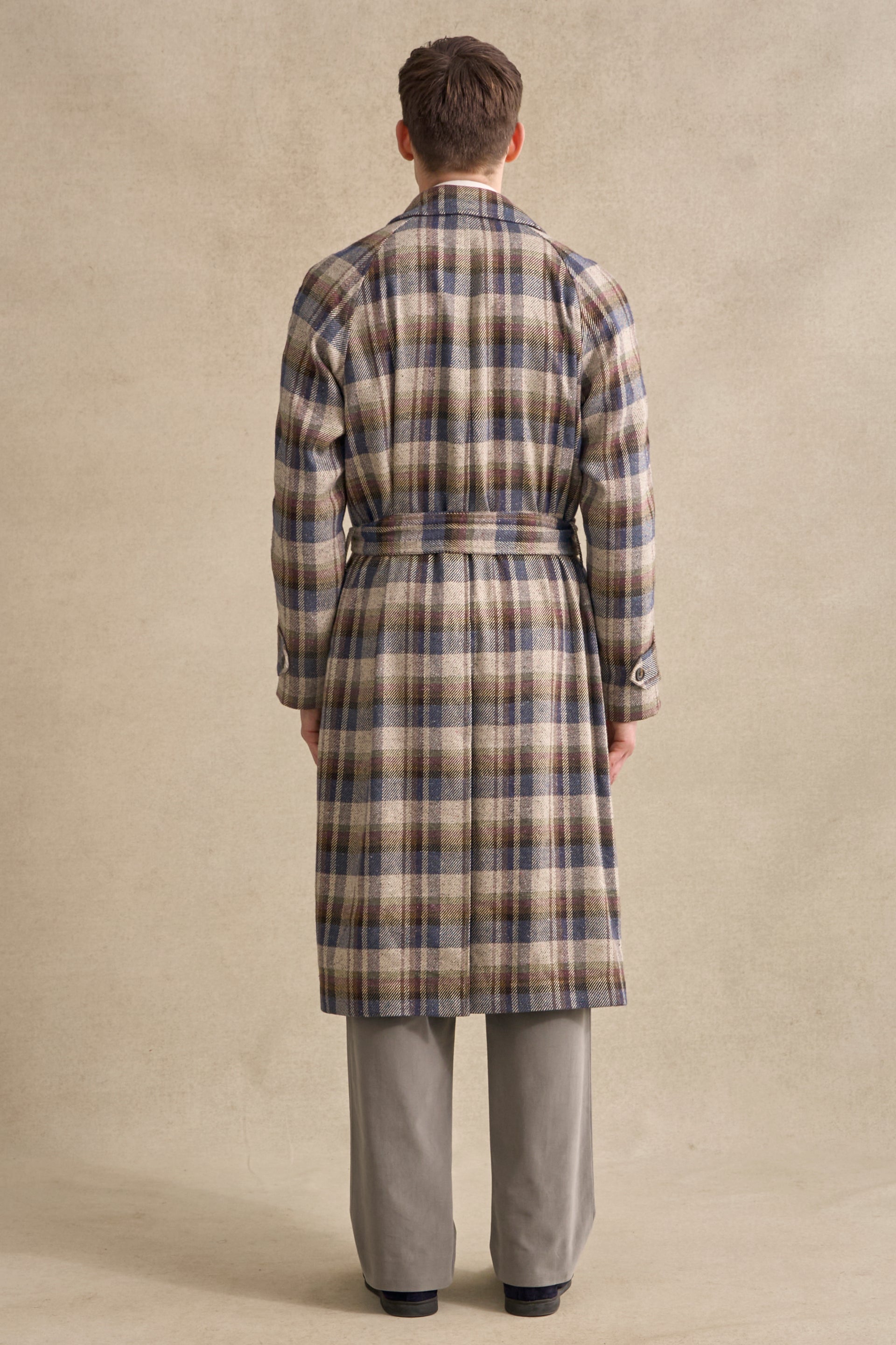 Check Wrap Coat