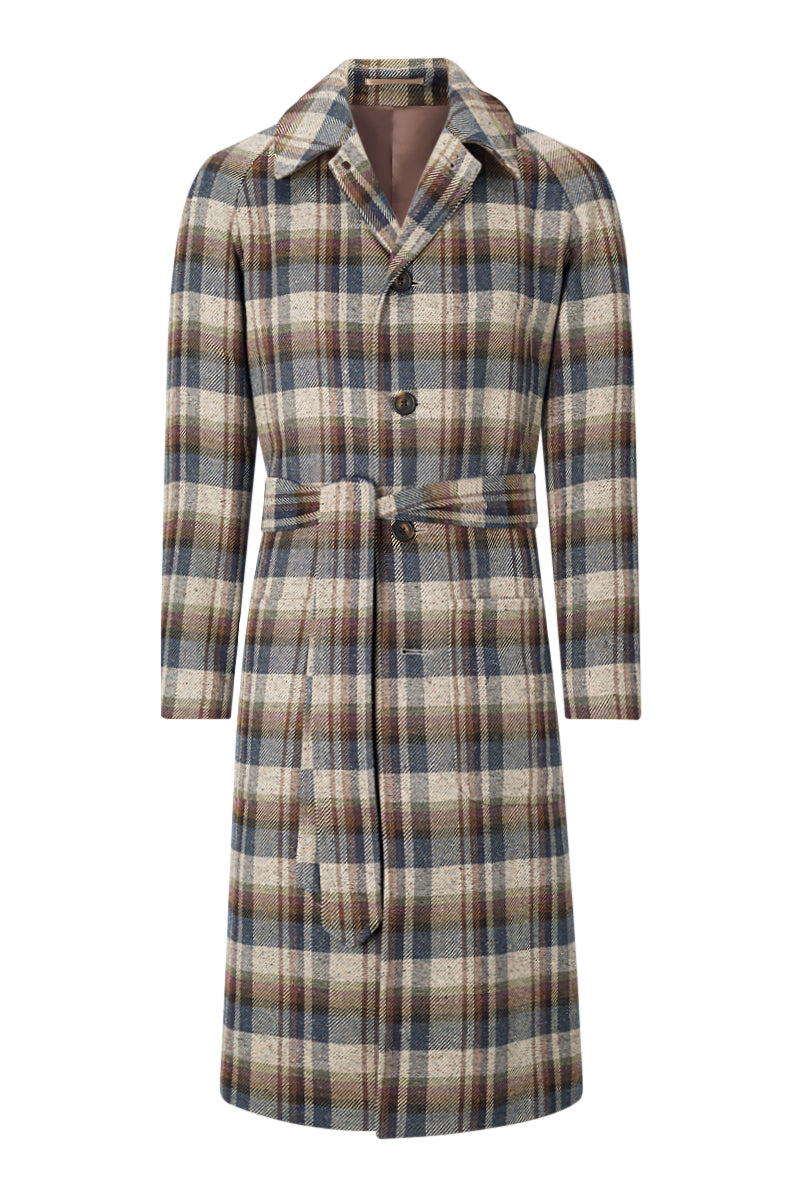 Check Wrap Coat