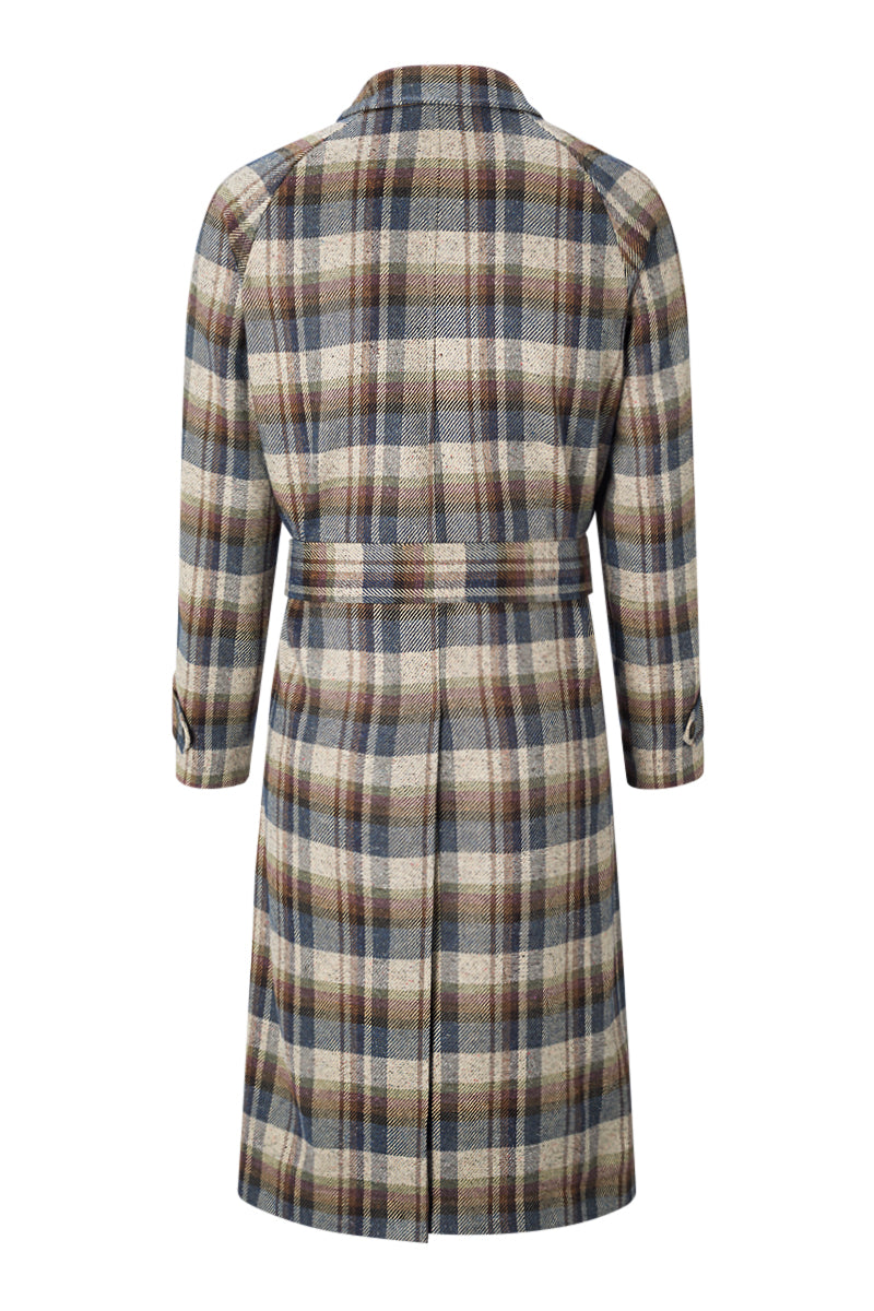 Check Wrap Coat