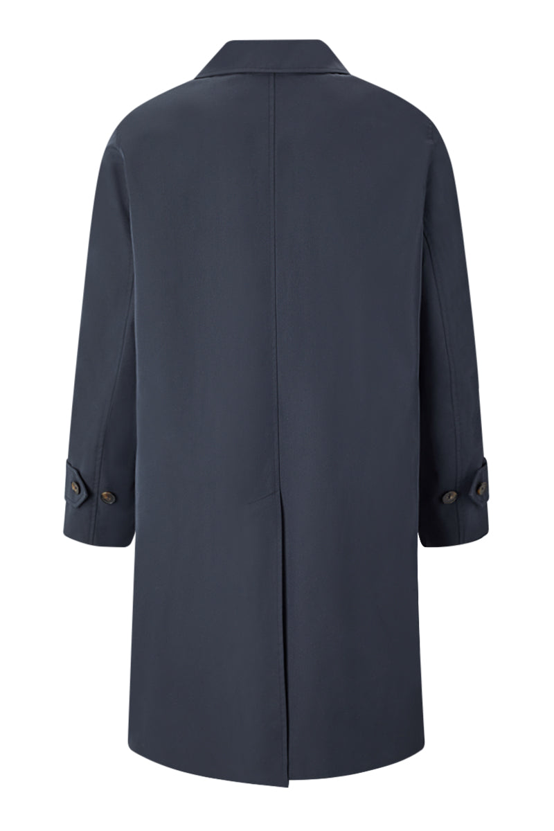 Navy Stripe Lined Rain Mac