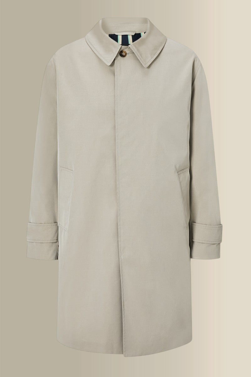 Stone Stripe Lined Rain Mac