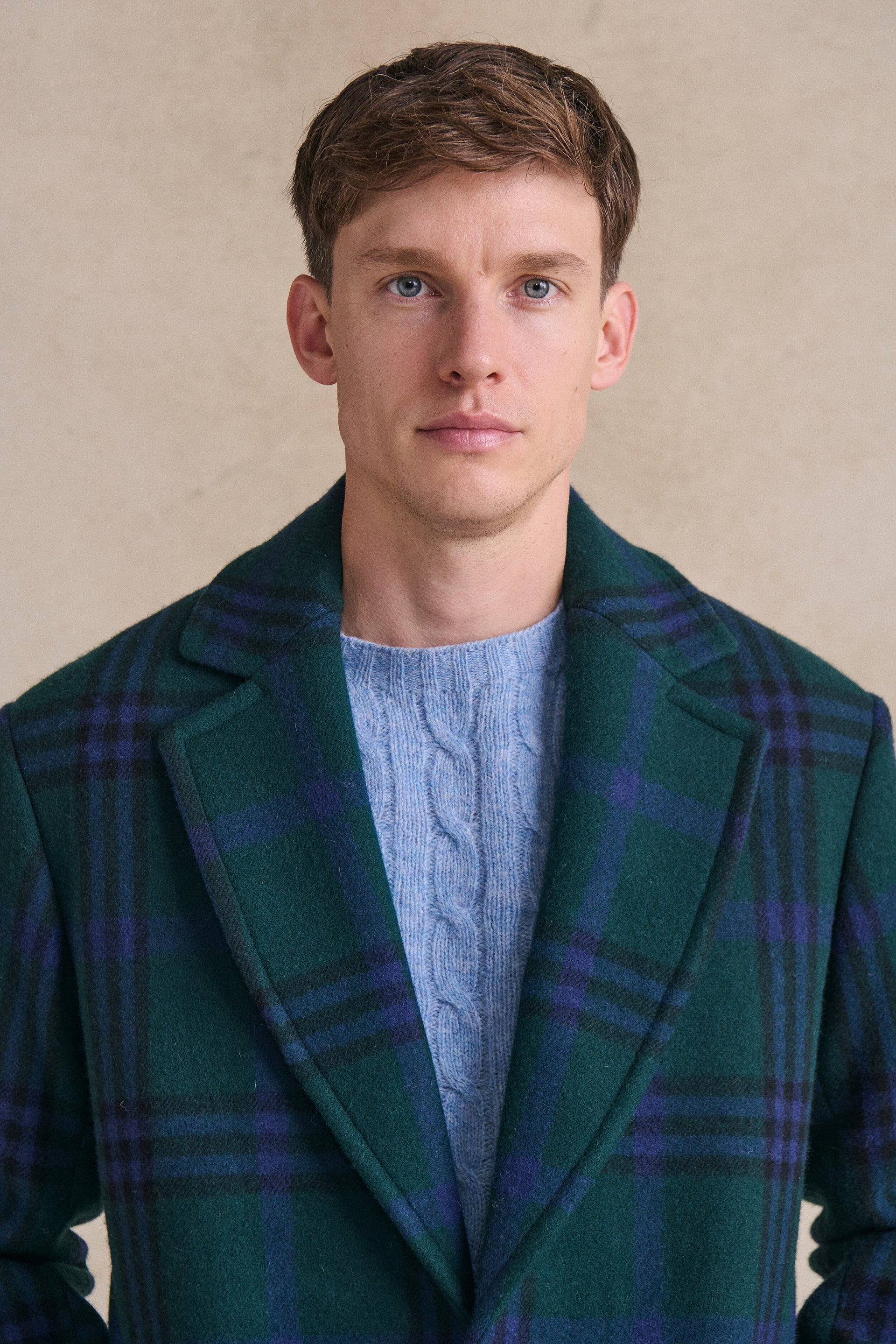 Black Watch Single Breasted Wool Coat
