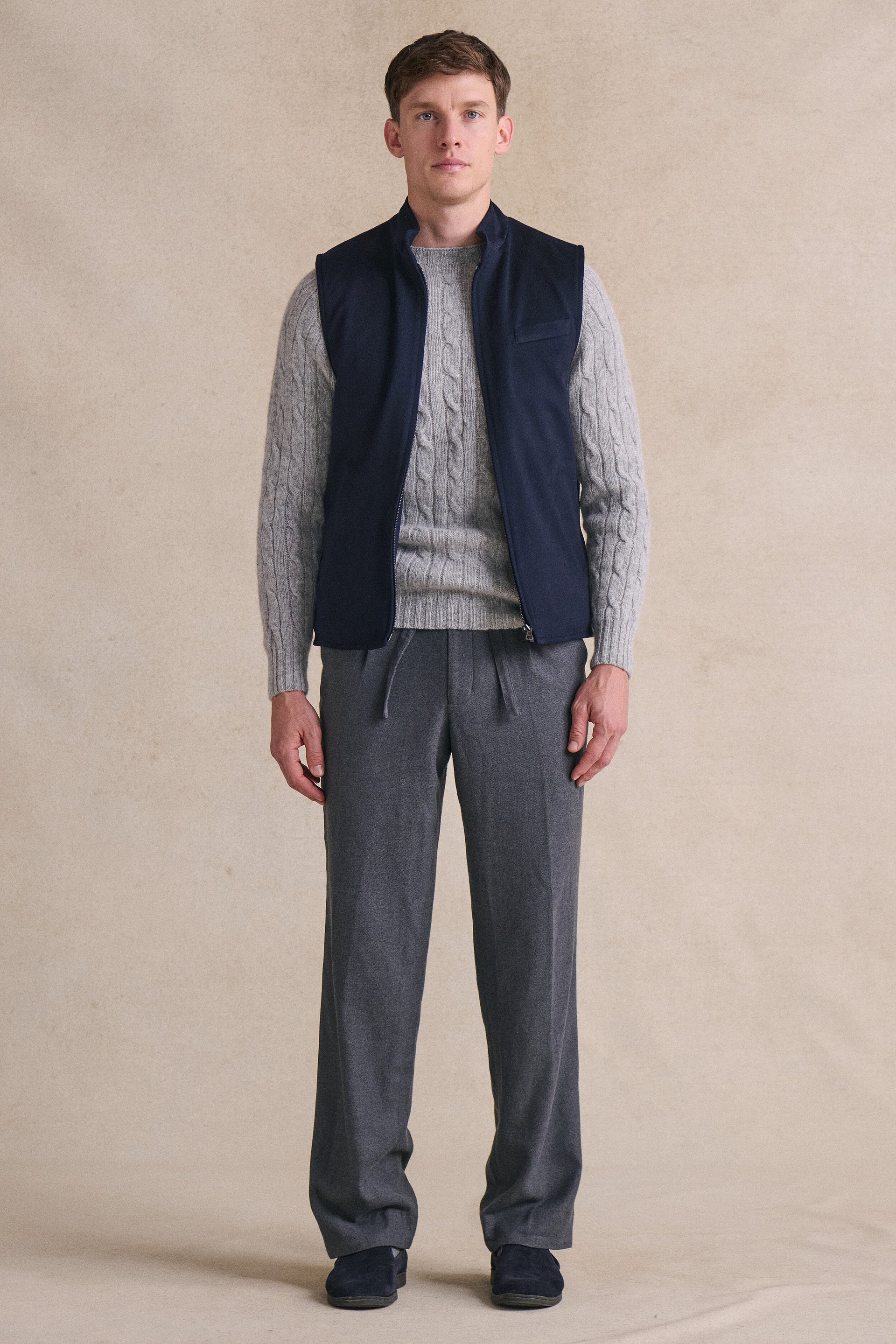 Navy Storm System Quilted Gilet