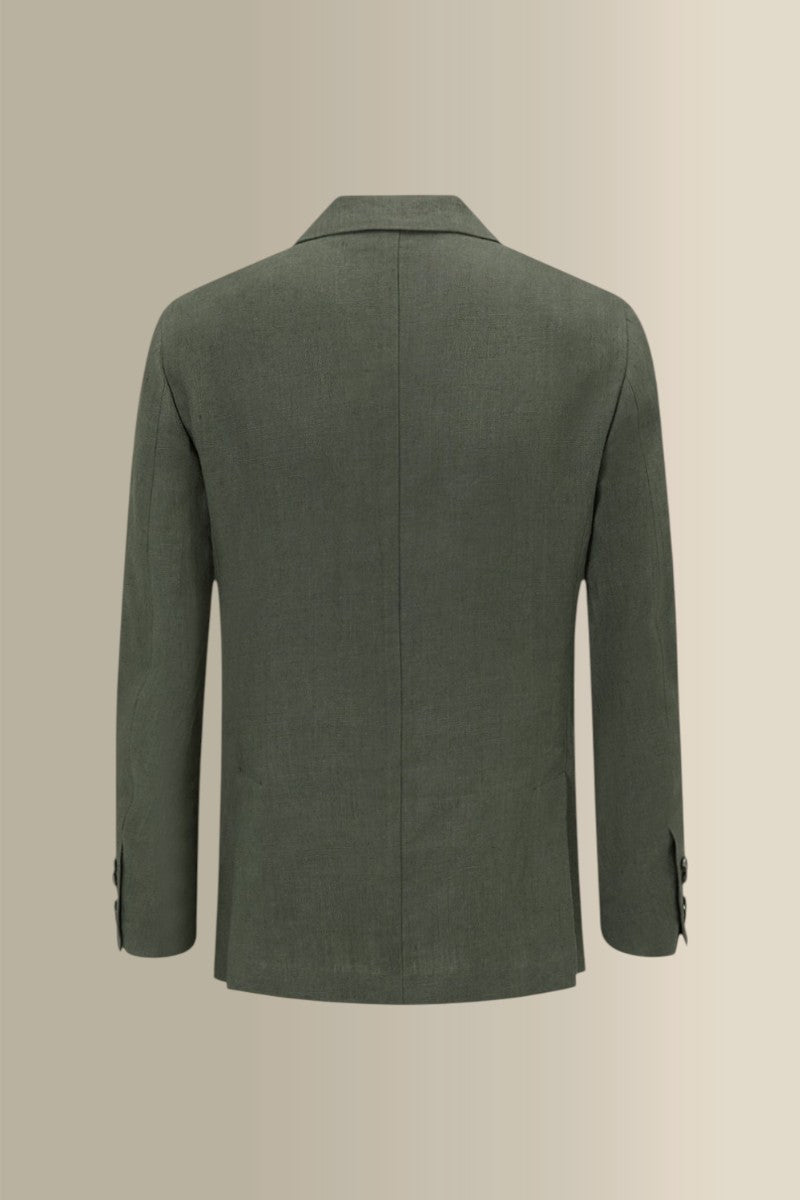 Green Single Breasted Linen Jacket