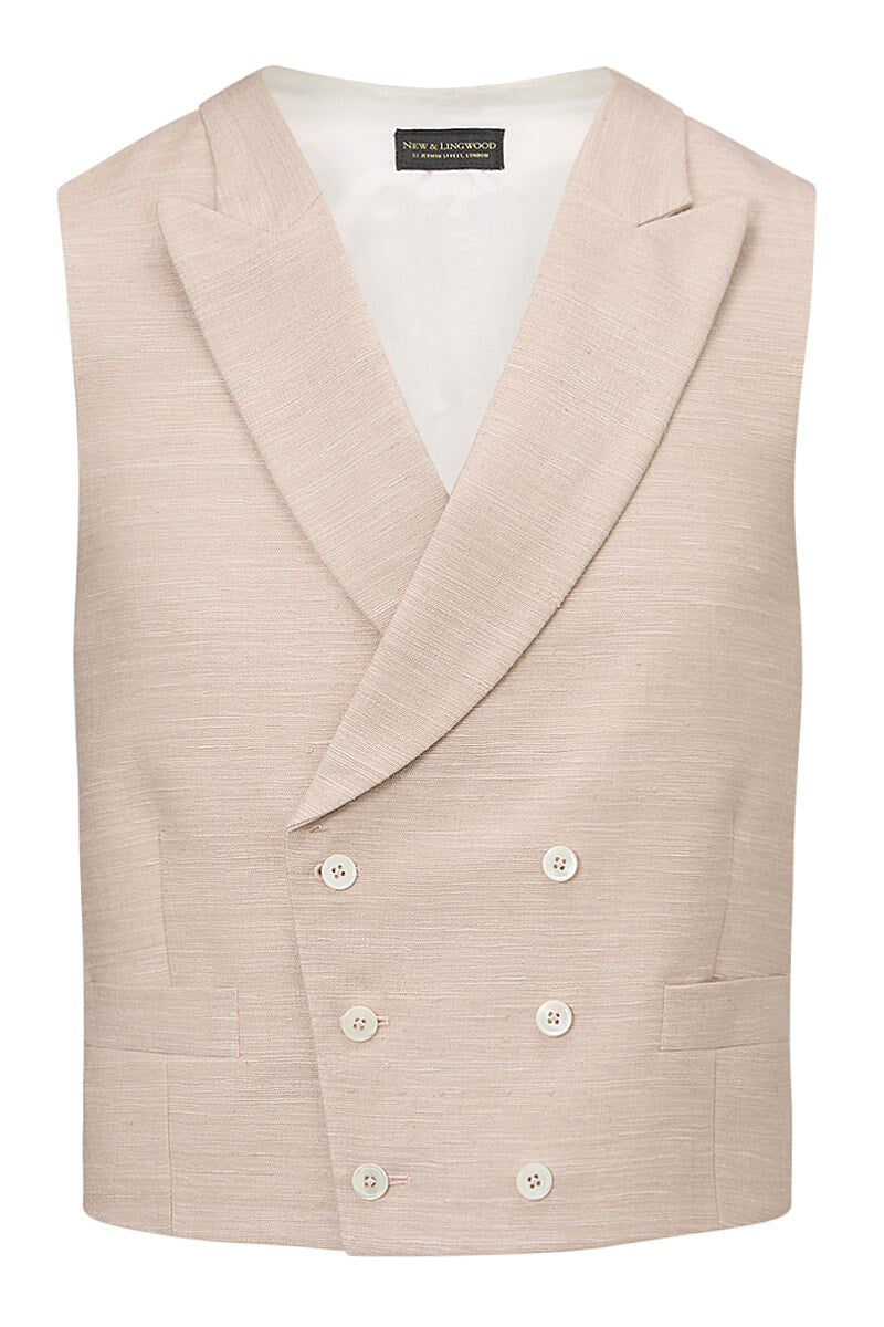 Pink Double-Breasted Silk Waistcoat