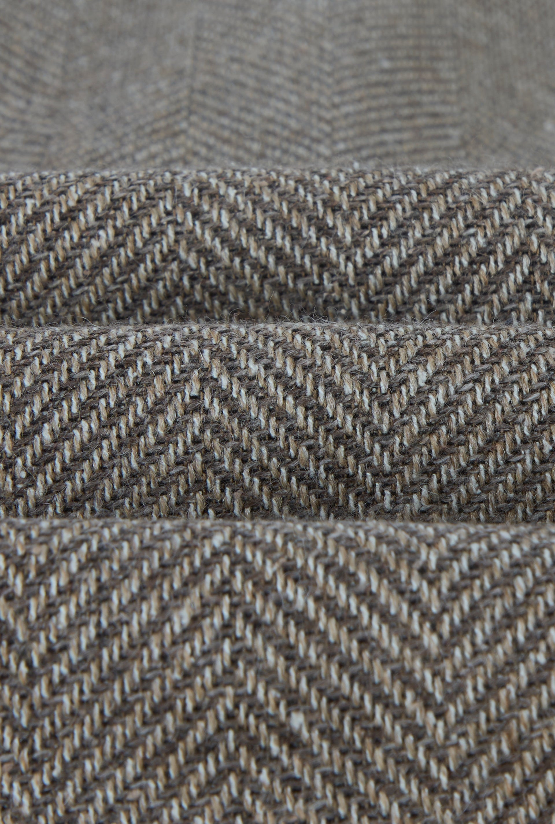 Tan Herringbone Single Breasted Wool & Alpaca Blazer