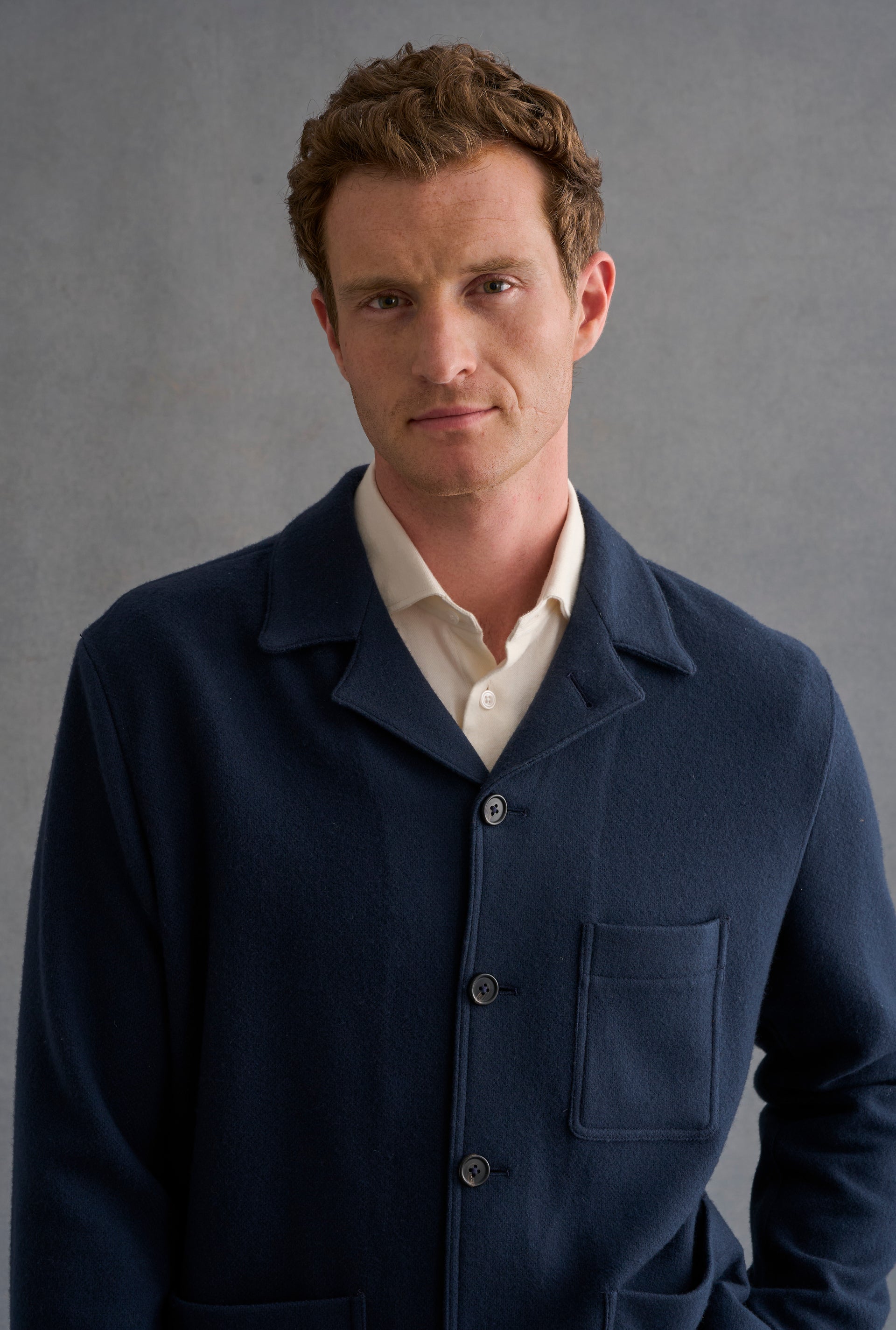 Navy Jersey Carpenter Jacket