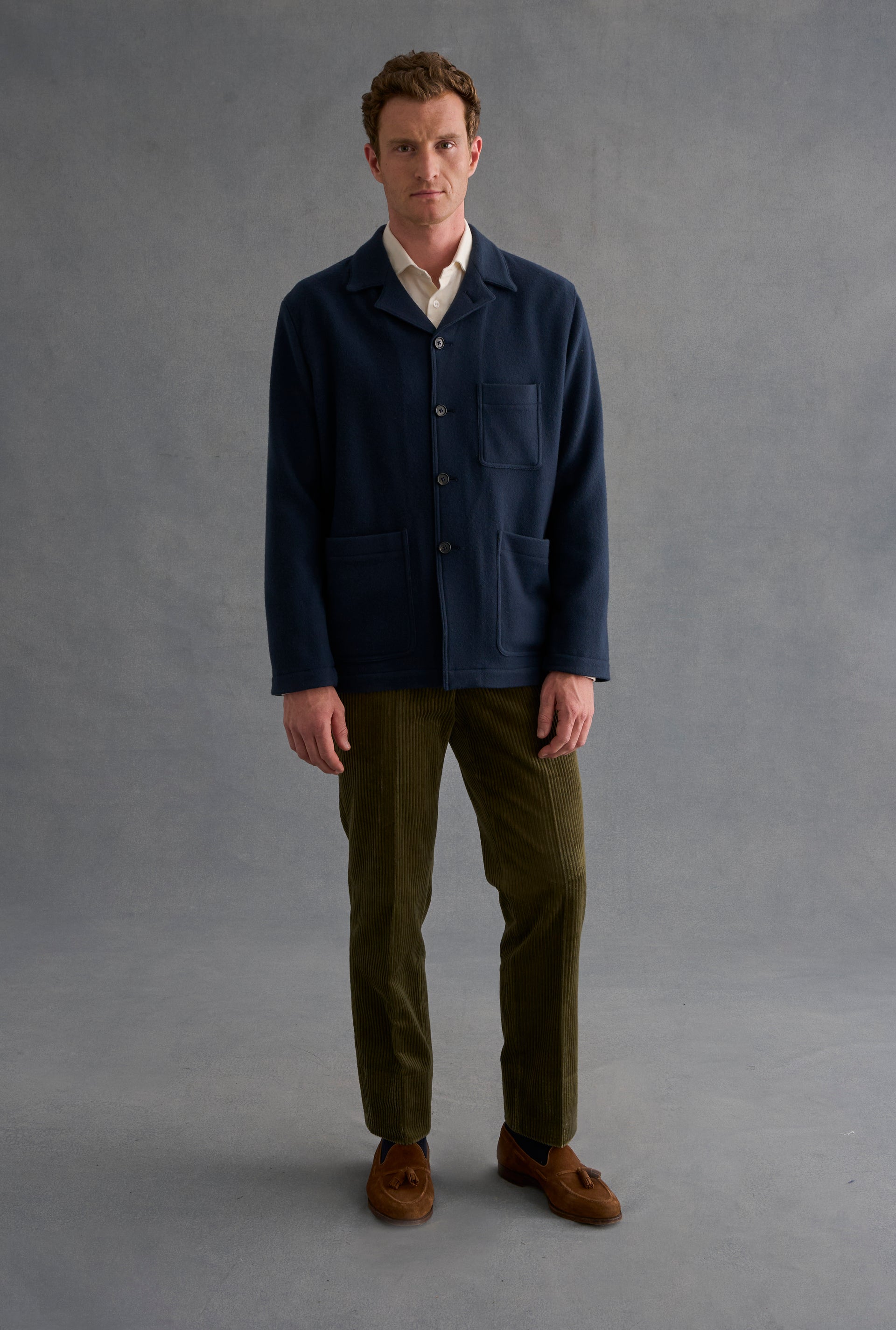 Navy Jersey Carpenter Jacket