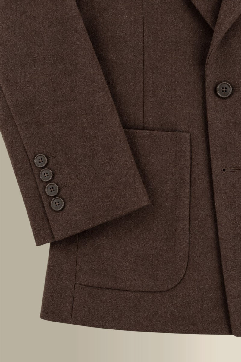Brown Single Breasted Camel Hair Jacket