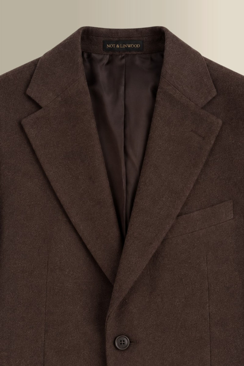 Brown Single Breasted Camel Hair Jacket