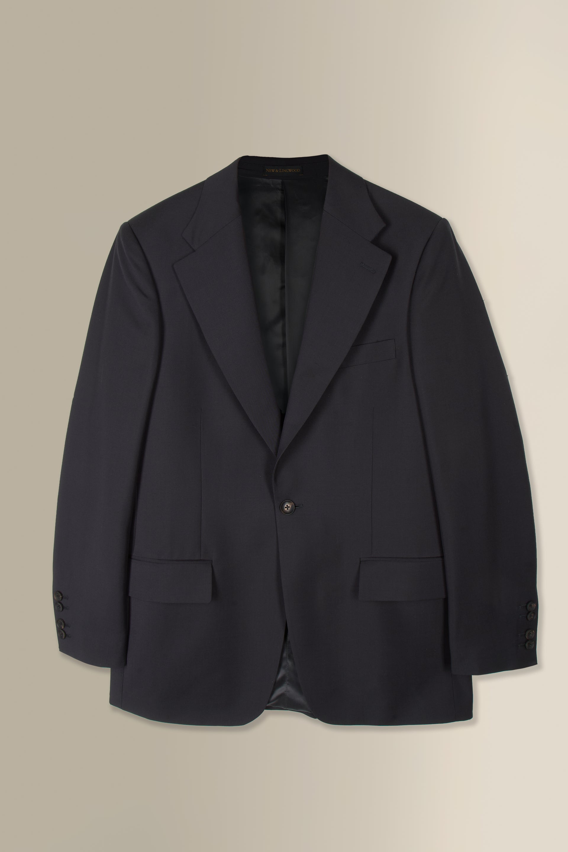 Black Single Breasted Silk & Mohair House Cut Jacket