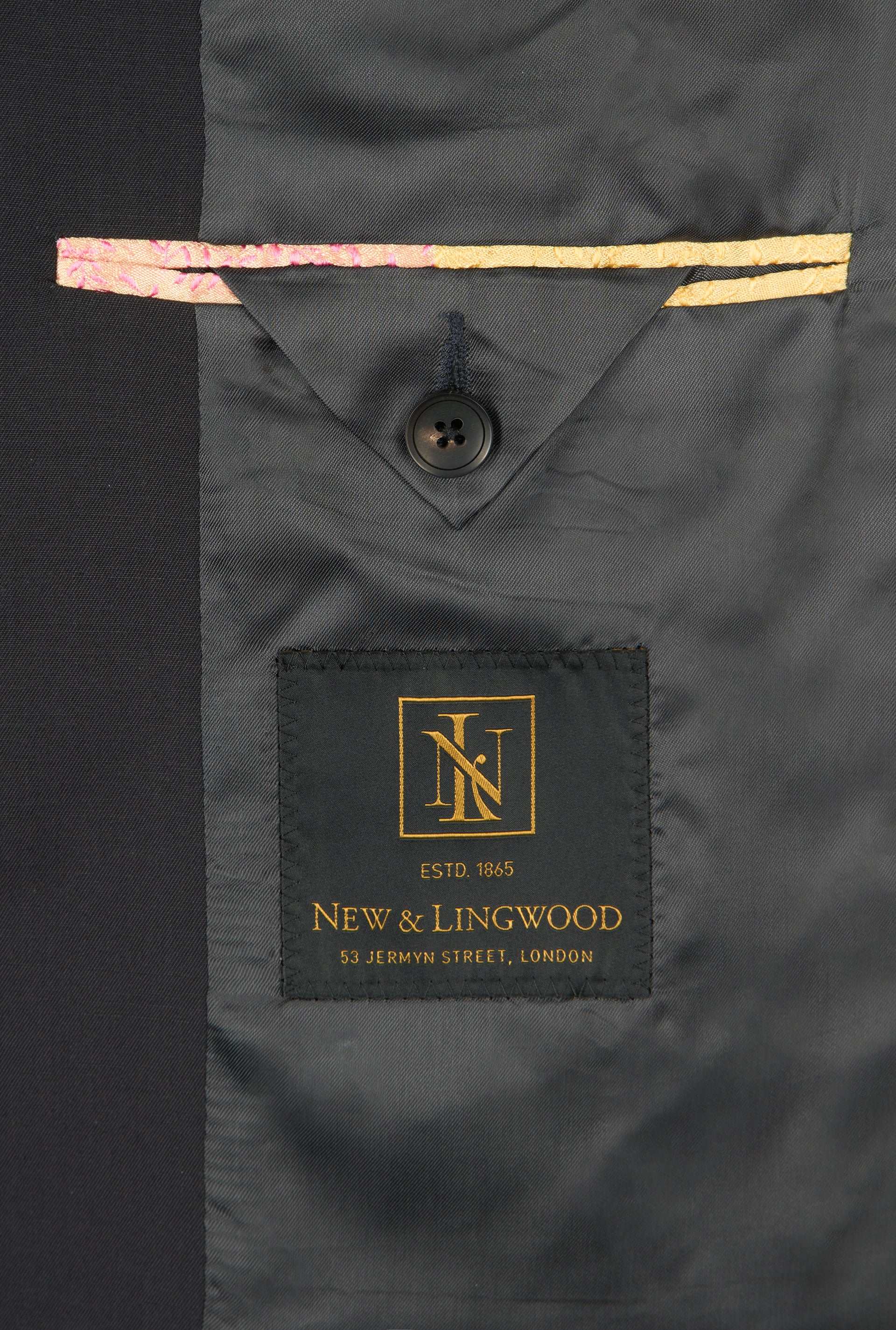 Black Single Breasted Silk & Mohair House Cut Jacket