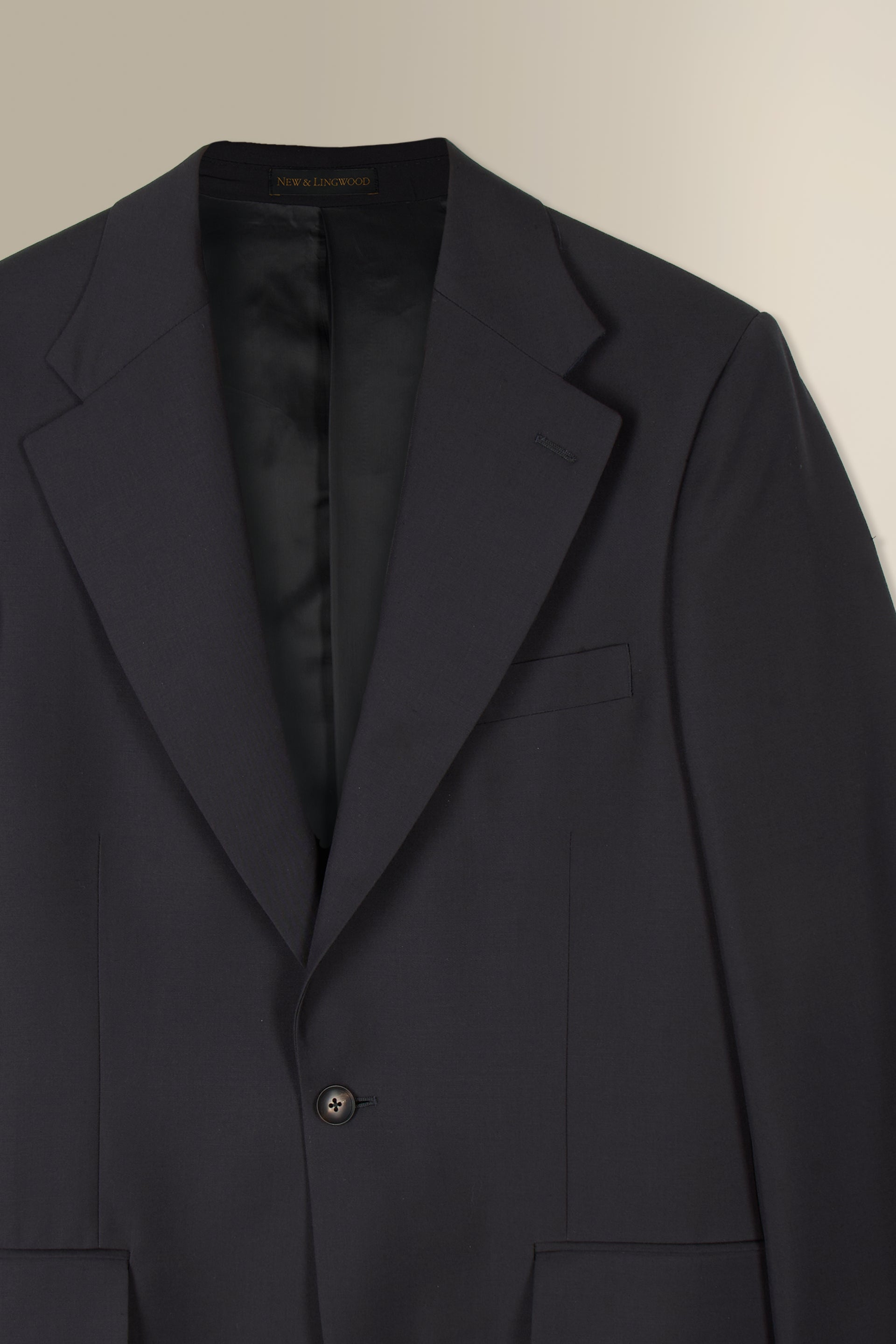 Black Single Breasted Silk & Mohair House Cut Jacket