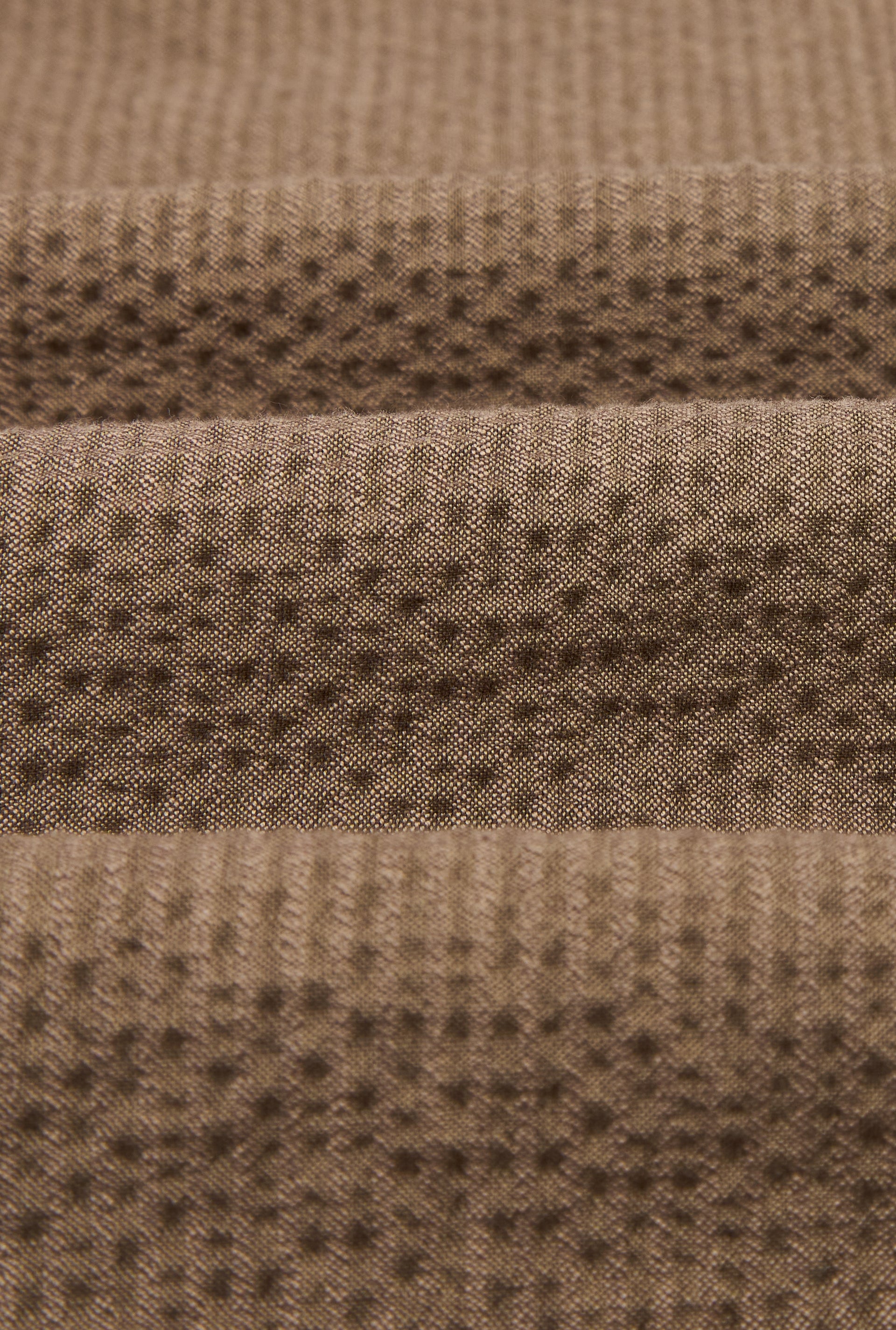 Brown Single Breasted Seersucker Jacket