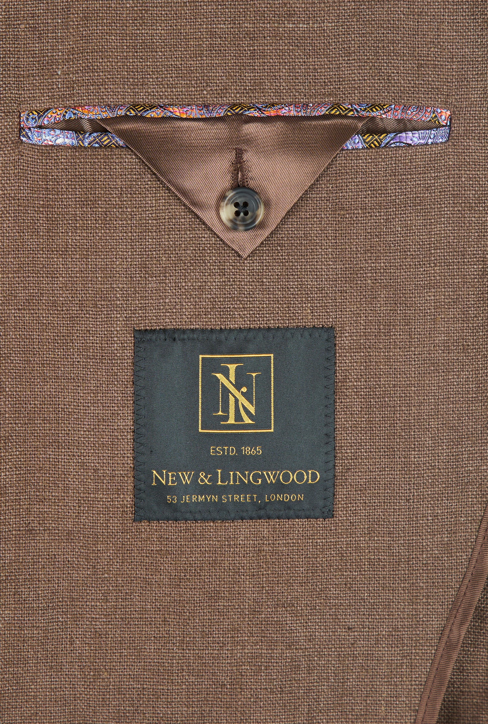 Brown Linen Safari Jacket