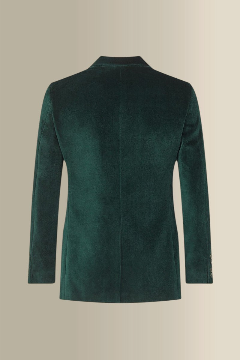 Green Peak Lapel Single Breasted Velvet Evening Jacket