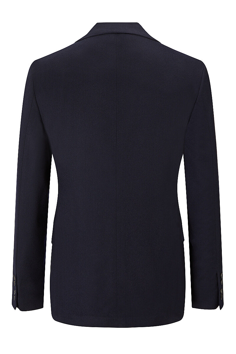 Navy Double Breasted Cashmere Jacket