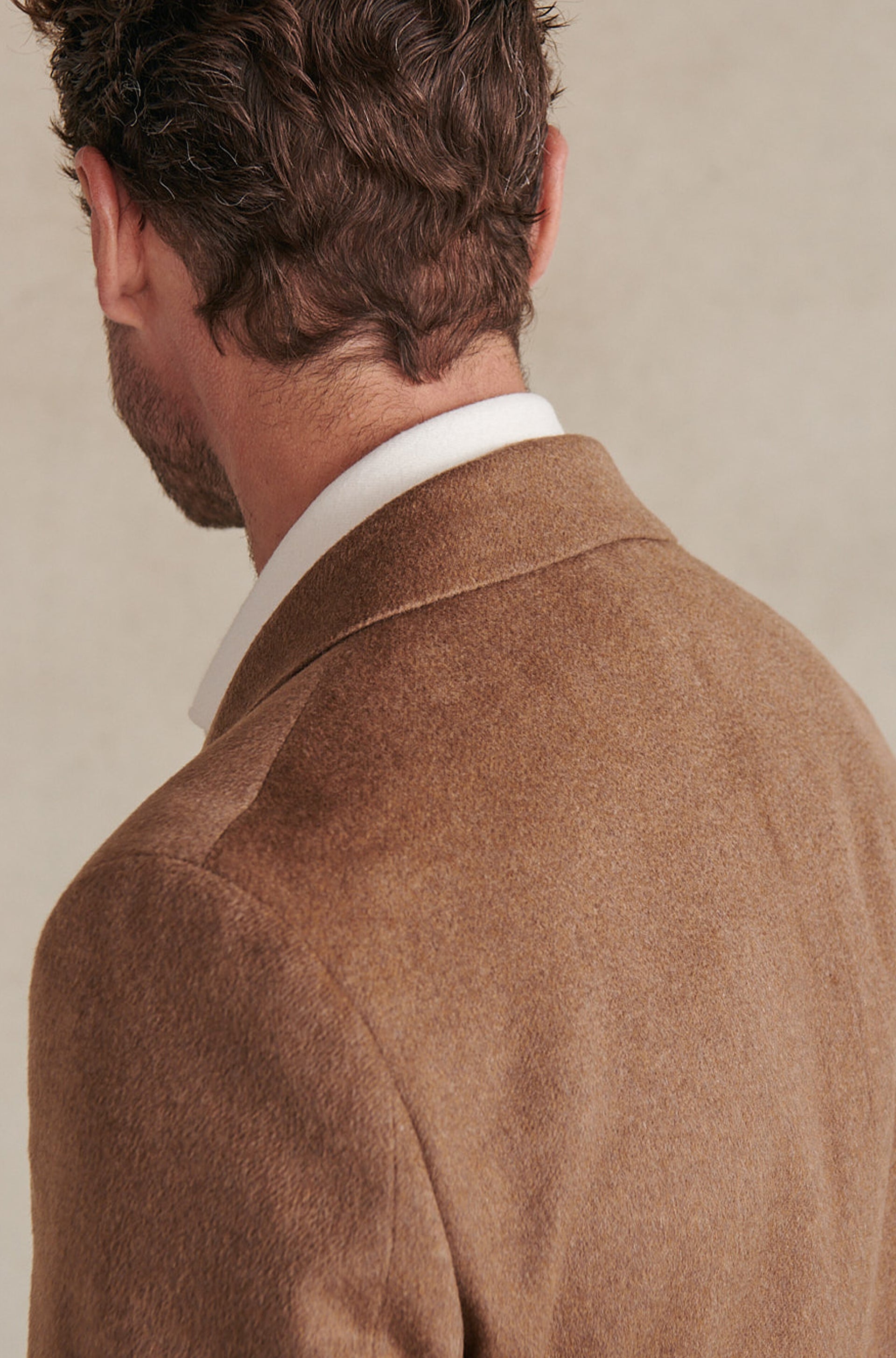 Camel Double Breasted Cashmere Jacket