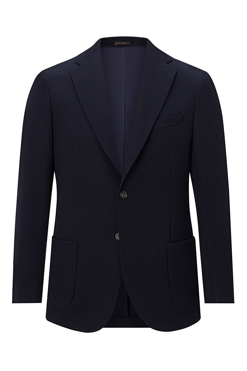 Navy Single Breasted Gabardine Jacket