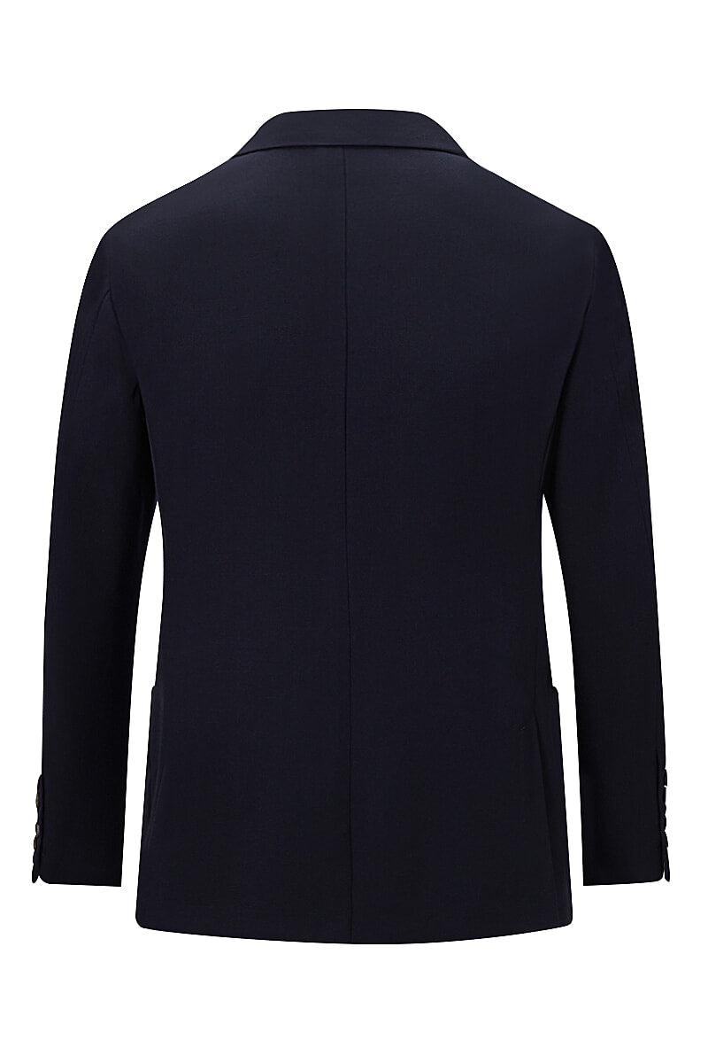 Navy Single Breasted Gabardine Jacket
