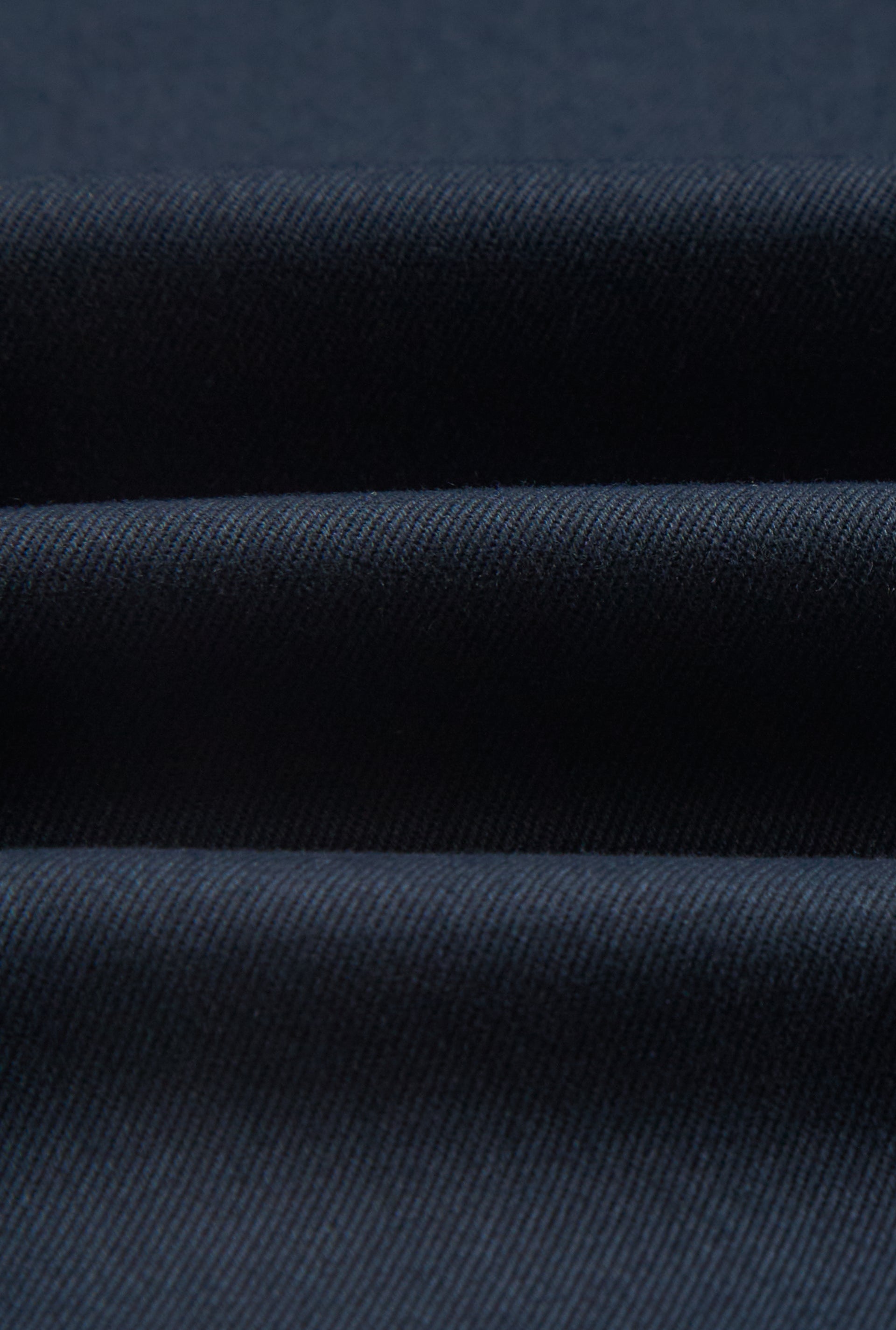 Navy Flat Front Cotton Chinos
