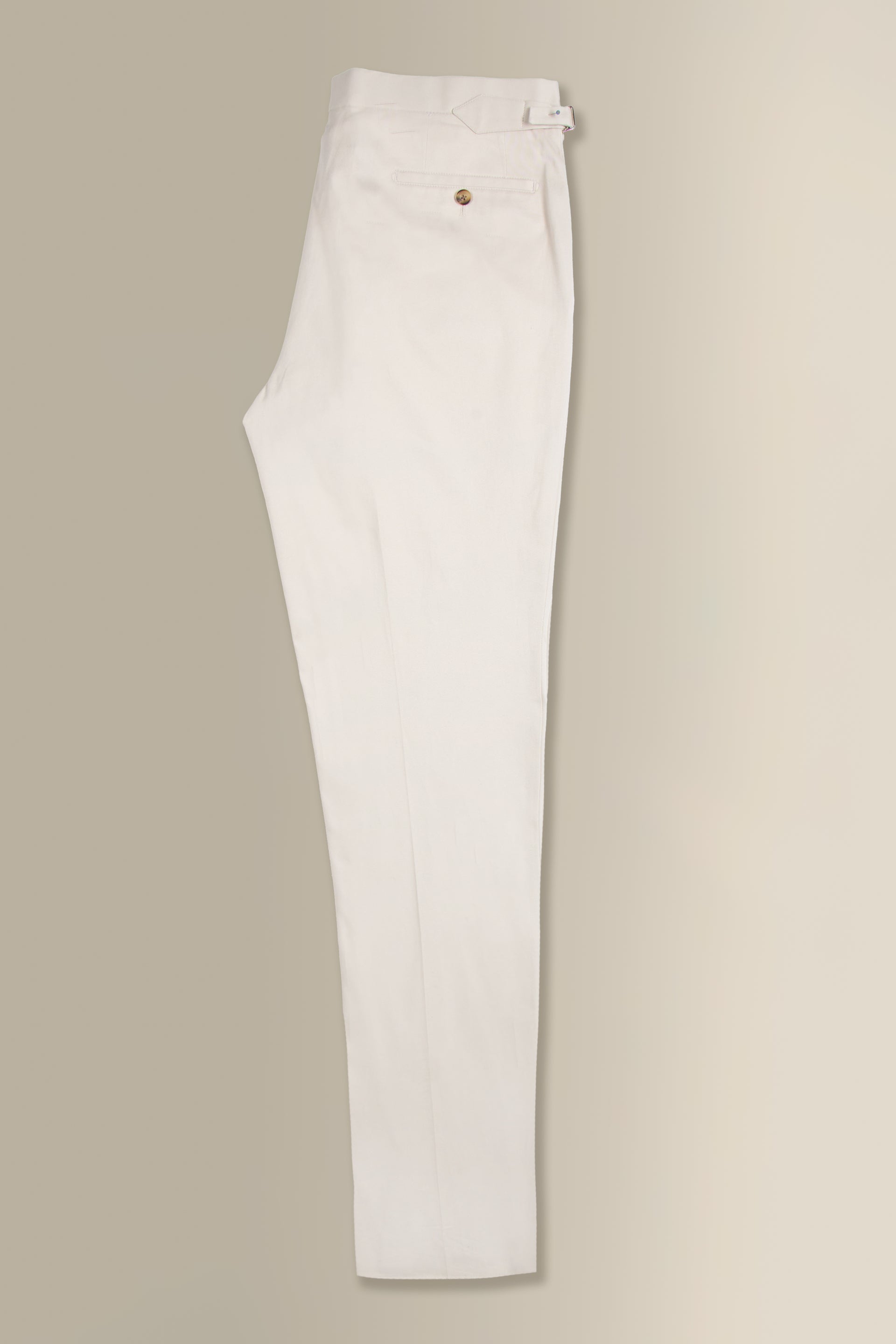 Stone Flat Front Cotton Chinos
