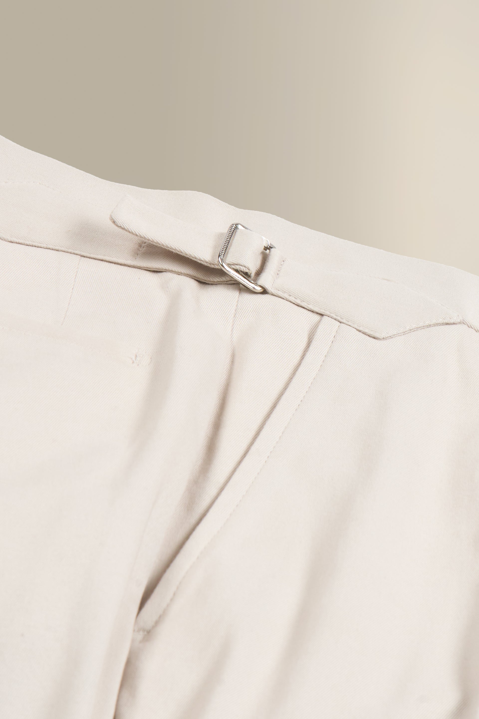 Stone Flat Front Cotton Chinos